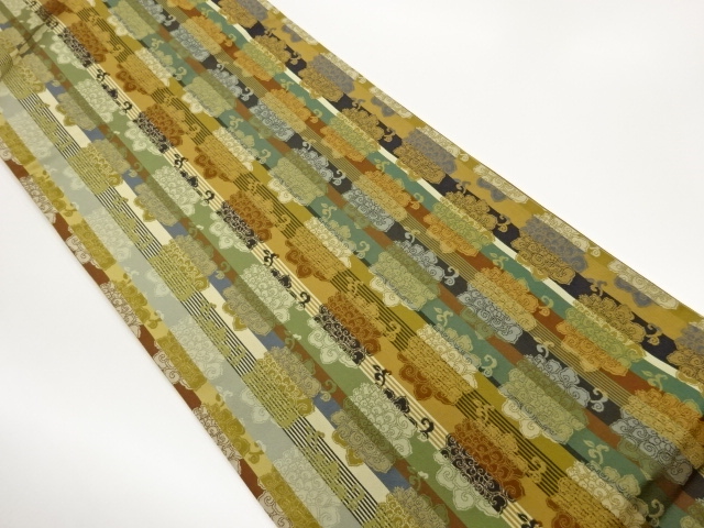 JAPANESE FUKURO OBI / WOVEN FLOWER CREST